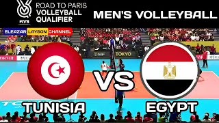 Tunisia vs Egypt  Paris 2024 Mens Volleyball Olympic Qualifier Tournament LIVE SCORE [upl. by Emarej]