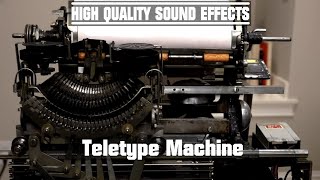 High Quality Sound Effects Teletype Machine [upl. by Sommer288]