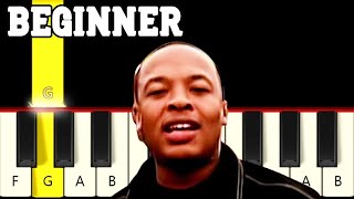 Still DRE  Dr Dre  Very Easy From Slow to Fast Piano tutorial  Only White Keys  Beginner [upl. by Dixie]