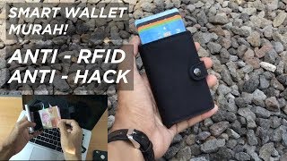 Unboxing amp Review Dompet Kartu anti RFID  Smart Wallet Murah [upl. by Melesa578]