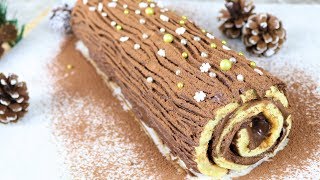 Christmas Yule Log  French Buche de Noel  Foolproof Recipe [upl. by Naitsirk]