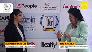 Ritu Rakhra Head HR Broadridge Financial Services India  BW People HR Excellence Summit amp Awards [upl. by Aicaca]