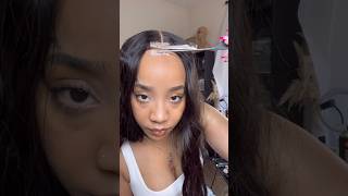 Quick weave touch up 2x6 closure protectivestyles hair brandambassador doityourself [upl. by Enorahs598]