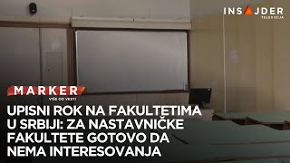 Za nastavničke fakultete gotovo da nema interesovanja Šta država čini da to promeni [upl. by Feigin306]