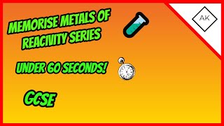 How to memorise Metals of Reactivity Series Trick  GCSE Chemistry [upl. by Kiyoshi656]