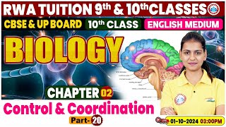 Class 10th Biology Chapter2  Control and Coordination 20  Class 10th By Gaurangi Mam [upl. by Charmain]