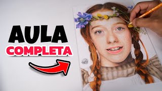 Como Desenhar Cabelo Realista Ruivo  TUTORIAL COMPLETO [upl. by Florie]