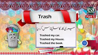 Trash Means in Urdu Hindi Definition Pronounce Pronunciation of  Picture Dictionary [upl. by Nottus327]