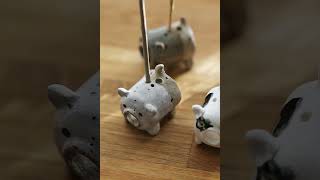 Little Pig Incense Holder ceramics handbuildceramics pottery clay [upl. by Sol445]