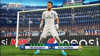 PES 2018  goalkeeper NEYMAR vs goalkeeper CRONALDO  Penalty Shootout  PSG vs Real Madrid [upl. by Eirrab591]