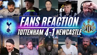 PREMIER LEAGUE FANS REACTION TO TOTTENHAM 41 NEWCASTLE  RICHARLISON SCORES [upl. by Manuela893]