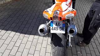 Aprilia RSV tuono 1000R  2006  sound Leovince without DB killer [upl. by Aerdnat421]