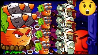 Plants vs Zombies the most powerful process of crushing hordes red peppers and green watermelons [upl. by Otreblif151]