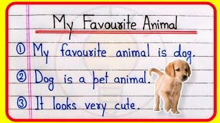 10 lines essay on my favourite animal dog in English  My favourite animal dog  My favourite animal [upl. by Tiena]