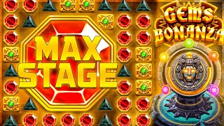 x10 MAX STAGE ON GEMS BONANZA SLOT BIGGEST WIN [upl. by Chrisse]