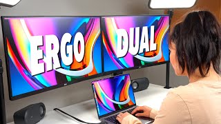 AllinOne Dual Monitor Setup  LG Ergo Dual Review [upl. by Nea]