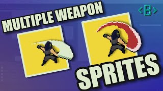 Changing Weapon Sprites  MultiWeapon System in Unity  Part 5 [upl. by Levan]