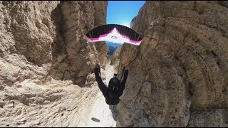 Death Star wingsuit line 🖤  Speedflying Dolomites [upl. by Sholem146]