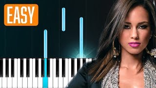 Alicia Keys  quotNo Onequot 100 EASY PIANO TUTORIAL [upl. by Alleoj]