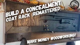 Concealment Coat Rack Build New Version  Make Money With Woodworking [upl. by Hubert]