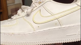 How to clean and unyellow all white sneakers Airforce 1 [upl. by Whitcomb]