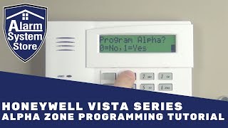 Alarm System Store Tech Video  Honeywell Vista Alpha Zone Programming [upl. by Teage]