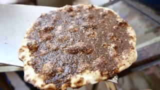 Manoushe Zaatar A Traditional Lebanese Breakfast [upl. by Nytsirk]