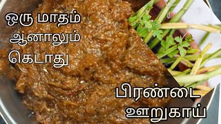 பிரண்டை ஊறுகாய்Pirandai picklePirandai recipes in tamilpirandai food healthy cool lunchbox [upl. by Lebatsirhc608]