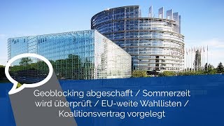 Aus dem EP Sommerzeit Geoblocking Koalitionsvertrag [upl. by Ahsekar]