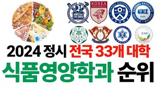 2024 식품영양학과 순위에 대해 알아보자 [upl. by Arbua]