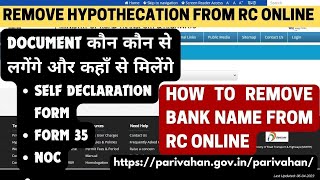 How to Remove Hypothecation from RC Online  Terminate Hypothecation online  Remove loan from RC [upl. by Waine]