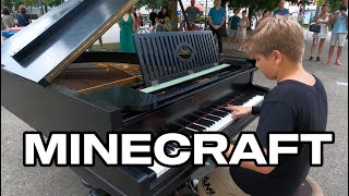 Minecraft Song on a Public Piano [upl. by Nomzaj]