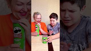 PRINGLES Challenge 😅 shorts [upl. by Sofko500]