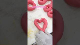 How Heart Bagels are made bagels pinkheart [upl. by Adnaral]