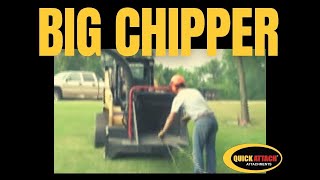 Quick Attach Big Wood Chipper Skid Steer Bobcat Attachment [upl. by Savart]