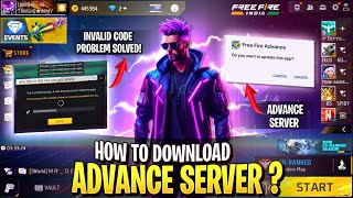 How To Download amp Open Advance Server Free Fire  Ob45 Advance Server Download Link  Advance Server [upl. by Leicam]