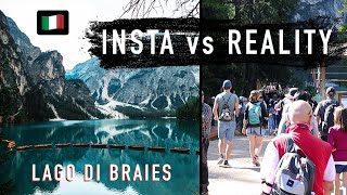 Lago Di Braies INSTAGRAM vs REALITY Most photographed lake in the Dolomites [upl. by Giorgi]