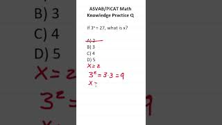 ASVABPiCAT Math Knowledge Practice Test Question Exponents acetheasvab with grammarhero afqt [upl. by Hartmann]