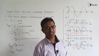 Single Phase Full Wave Controlled Rectifier Mid Point Tapped Transformer RL Load Derivations [upl. by Ttergram]