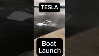 An Unsuccessful Tesla Boat Launch tesla automobile car boat shorts [upl. by Savina]