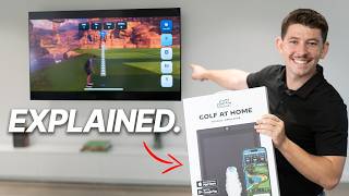 Golf Daddy Golf at Home No Ball Golf Simulator EXPLAINED unboxing setup gameplay [upl. by Jaynes]