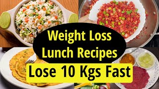 5 Lunch Recipes For Weight Loss  Healthy Lunch Recipes Vegetarian  Lose Weight Fast In Hindi [upl. by Lladnew]