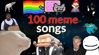 100 meme songs with real names [upl. by Natika]