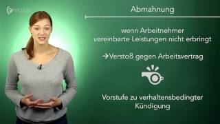 Belehrung Ermahnung und Abmahnung  Wissen für die Ausbildung  Prozubide [upl. by Bridgette707]