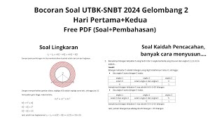 Bocoran Soal UTBK 2024 Gelombang 2 Hari Kedua amp Pertama  Bocoran Soal UTBK 2024 Gelombang 2 Part 4 [upl. by Pavlish229]