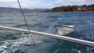 Hartley TS21 yacht quotChristinaquot sailing in Tasmania [upl. by Acinomad]