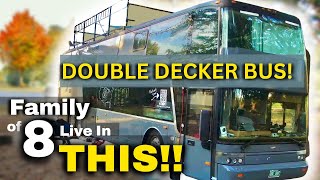 DREAM DIY Double Decker BusRVTiny House Conversion Tour Family of 8 [upl. by Zantos15]