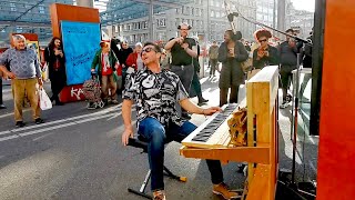 Street Boogie Woogie Piano in Bern with Nico Brina [upl. by Acisej]