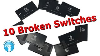 Fixing 10 Broken Nintendo Switches  Salvage Liquidation Lot [upl. by Nitsraek]