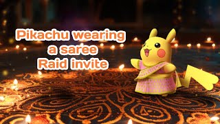 Saree Pikachu Raids Pokemon Go pokemon pokemongo clu [upl. by Dania]